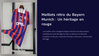 maillots r tro du bayern munich un h ritage