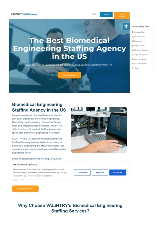 Best Biomedical Engineering Staffing Agency in USA