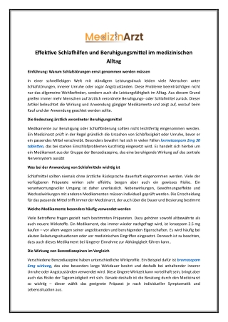 Dormicum Tabletten | Medizinarzt