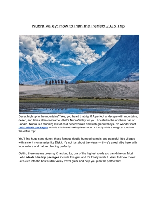 Nubra Valley