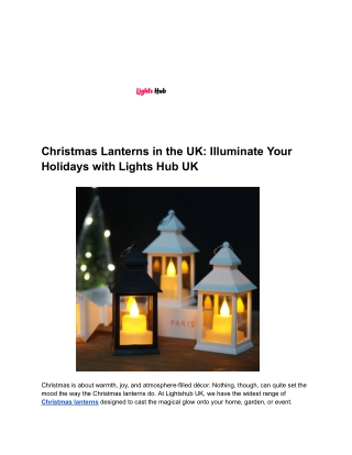 Christmas Lantern UK | Festive Indoor & Outdoor Lanterns – Lights Hub UK