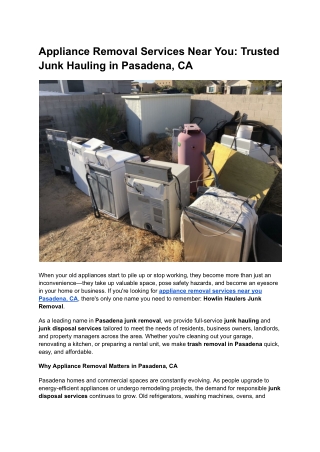 Appliance Removal Services Near You_ Trusted Junk Hauling in Pasadena, CA