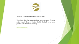 Rainbow Germany  Rainbow Audio Gmbh