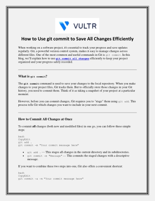how to use git commit to save all changes