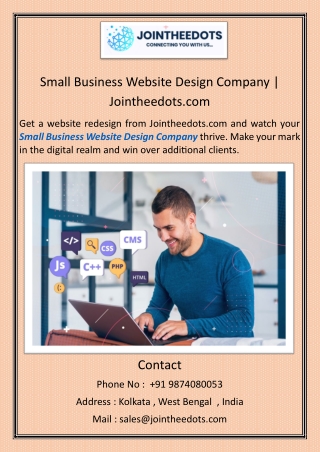 Small Business Website Design Company | Jointheedots.com