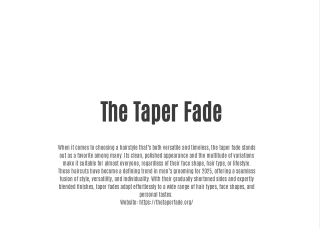 the taper fade