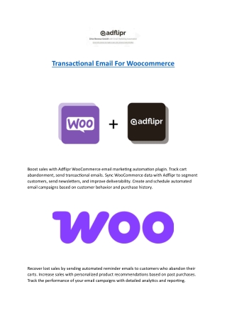 transactional email for woocommerce