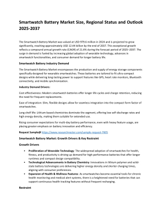 Smartwatch Battery Market
