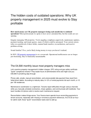 the hidden costs of outdated operations