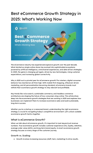 Solid eCommerce Growth Strategy in 2025 That Works