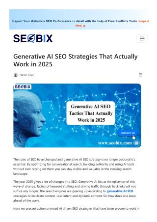 How Generative AI Is Revolutionizing SEO Strategy in 2025