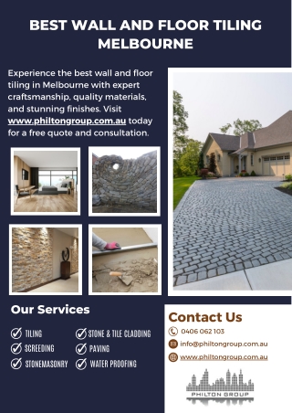 Best Wall and Floor Tiling Melbourne - www.philtongroup.com.au