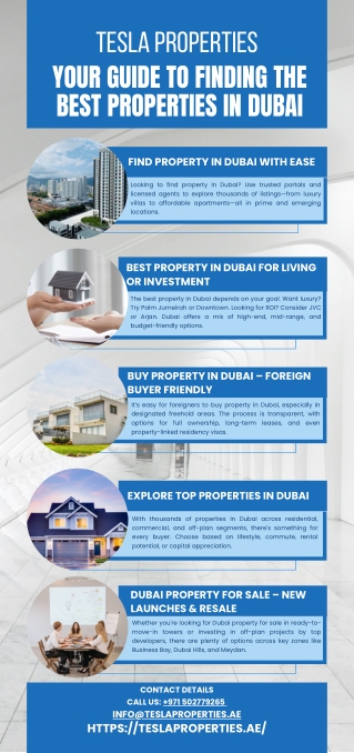 Your Guide to Finding the Best Properties in Dubai