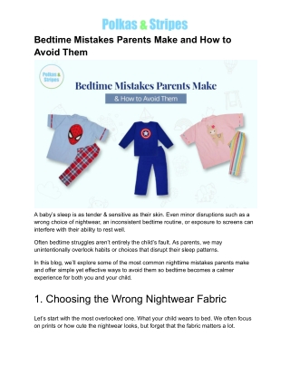 Bedtime Mistakes Parents Make and How to Avoid Them