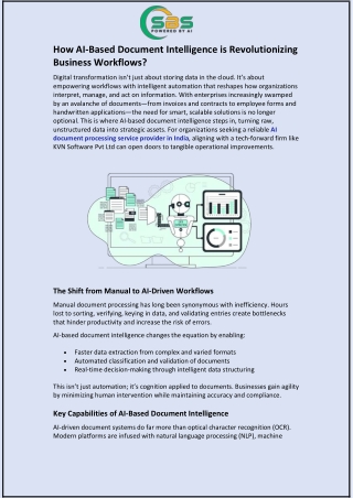 How AI-Based Document Intelligence is Revolutionizing Business Workflows?