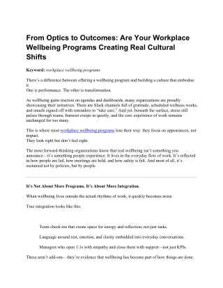 From Optics to Outcomes_ Are Your Workplace Wellbeing Programs Creating Real Cultural Shifts_