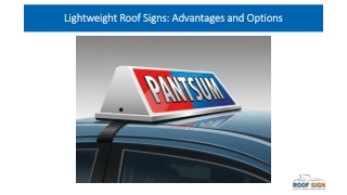 Lightweight Roof Signs  Advantages and Options