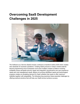Overcoming SaaS Development Challenges in 2025