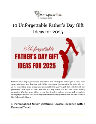 10 Unforgettable Father's Day Gift Ideas for 2025