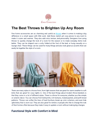 The Best Throws to Brighten Up Any Room