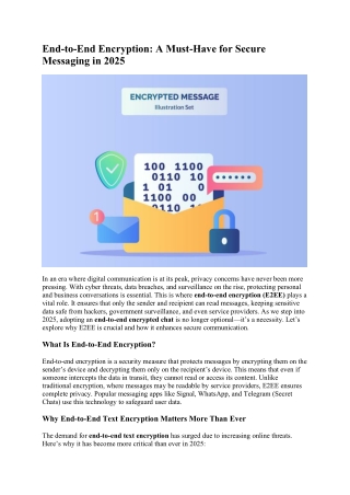 end to end encryption a must have for secure