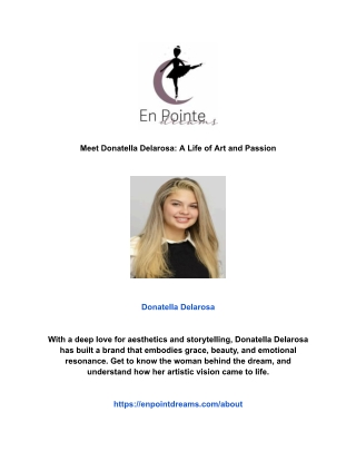 Meet Donatella Delarosa: A Life of Art and Passion