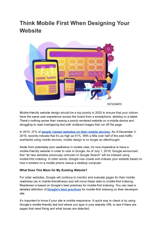 Think Mobile First When Designing Your Website