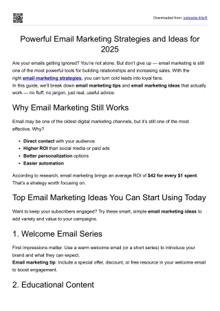 Powerful Email Marketing Strategies and Ideas for 2025
