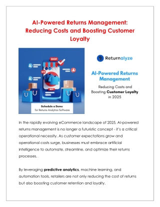 AI-Powered Returns Management: Reducing Costs and Boosting Customer Loyalty