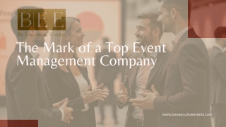 the mark of a top event management company