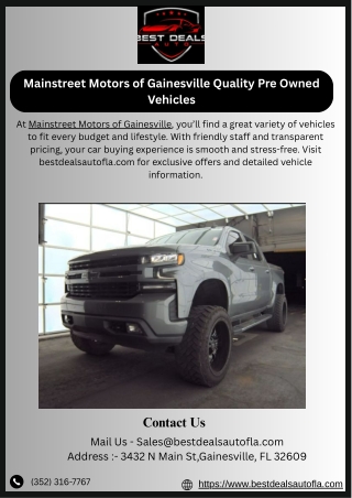 Mainstreet Motors of Gainesville Quality Pre Owned Vehicles