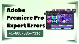 Adobe Premiere Pro Export Errors