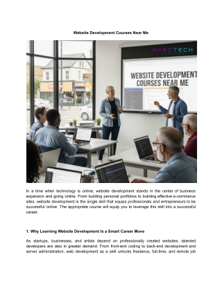 Website Development Courses Near Me
