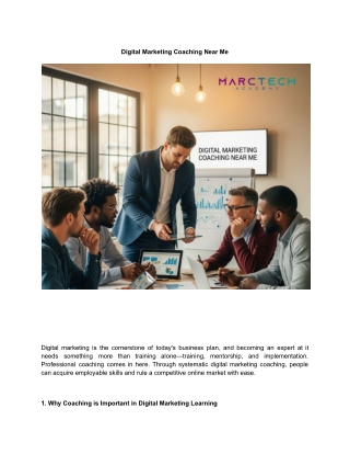 Digital Marketing Coaching Near Me _ Marctech