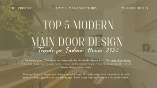 Top 5 Modern Main Door Design