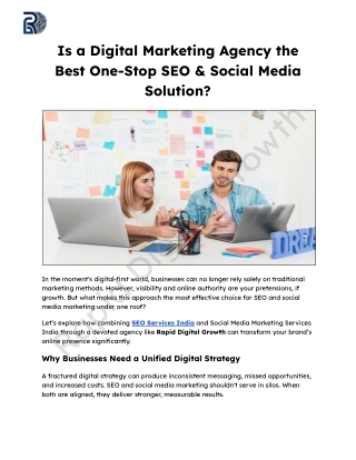 Is a Digital Marketing Agency the Best One-Stop SEO & Social Media Solution_