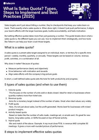 Sales Quota