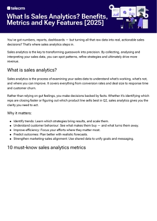 Sales Analytics