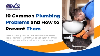 10 common plumbing problems and how to prevent