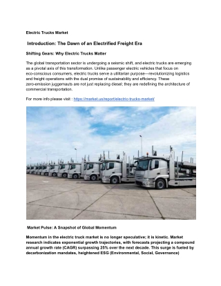 Electric Trucks Market