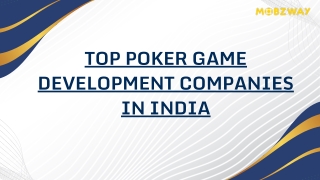 Top Poker Game Development Companies in India pdf