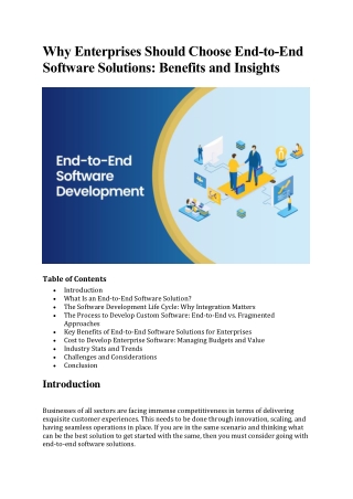 end-to-end custom software development