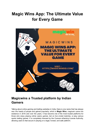 Magic Wins App_ The Ultimate Value for Every Game