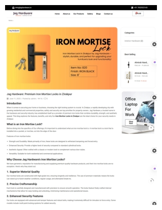 Jag Hardware Premium Iron Mortise Locks in Zirakpur