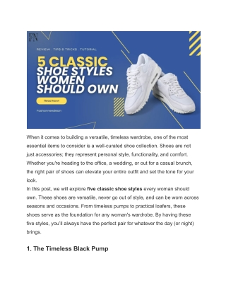 5 Classic Shoe Styles Women Should Own _ Fashion Needles - Google Docs