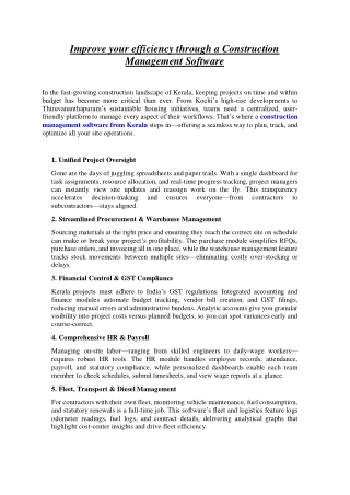 ERP Software in India, Software for Road Construction - HSPL