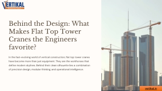 Engineering Excellence: Why Flat Top Tower Crane Redefine High-Rise Construction