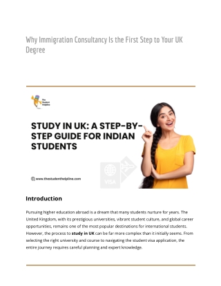 Why Immigration Consultancy Is the First Step to Your UK Degree