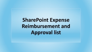 SharePoint Expense Reimbursement and Approval list