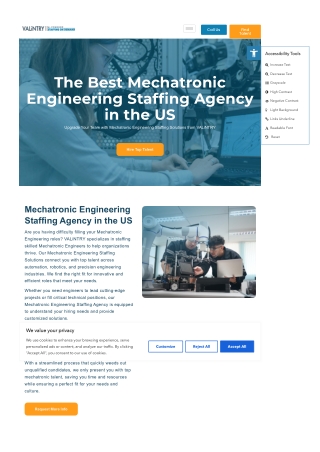 Mechatronic Engineering Staffing Agency in the USA